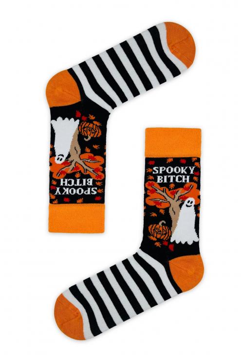 Spooky B.tch Yazılı Halloween Çorabı