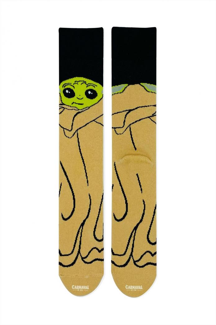 Star Wars Yoda Desenli Rekli Çorap