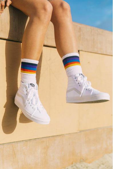 Rainbow Desenli Renkli Spor Çorap
