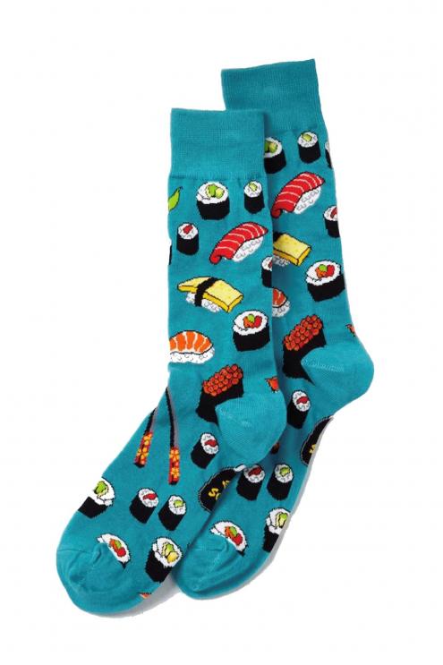 Rolls ve Sushi Desenli Renkli Spor Çorap