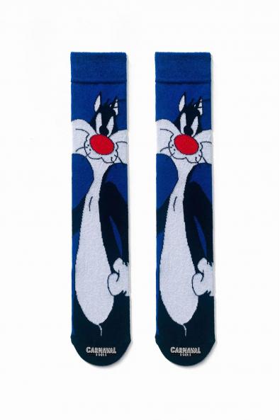 Sylvester Çizgi Film Karakterli Desenli Renkli Çorap