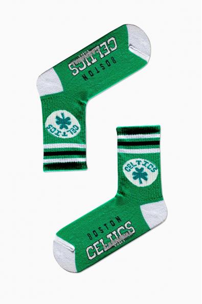 Yeşil Desenli Celtics Desenli Renkli Spor Çorap