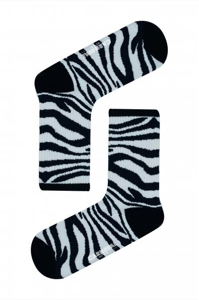 Zebra Milk Desenli  Renkli Spor Çorap
